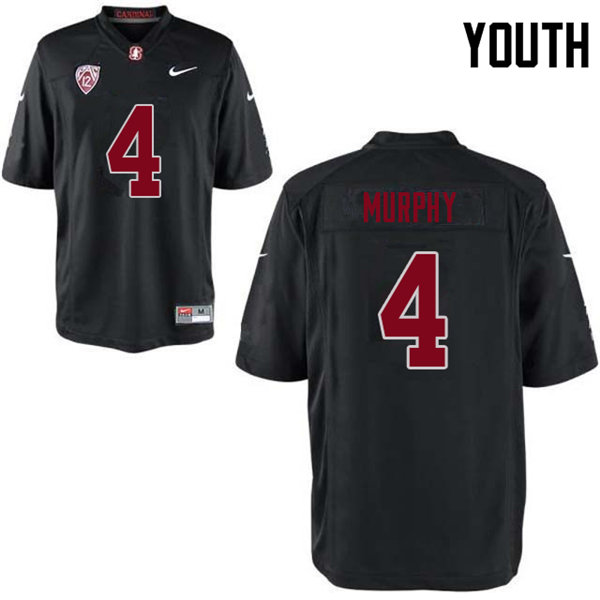 Youth #4 Alameen Murphy Stanford Cardinal College Football Jerseys Sale-Black - Click Image to Close